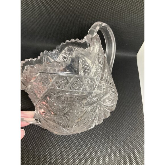 VTG Indiana Glass Gaelic Pattern EAPG Crystal‎ Sugar Bowl Footed Pressed Glass - Picture 6 of 10
